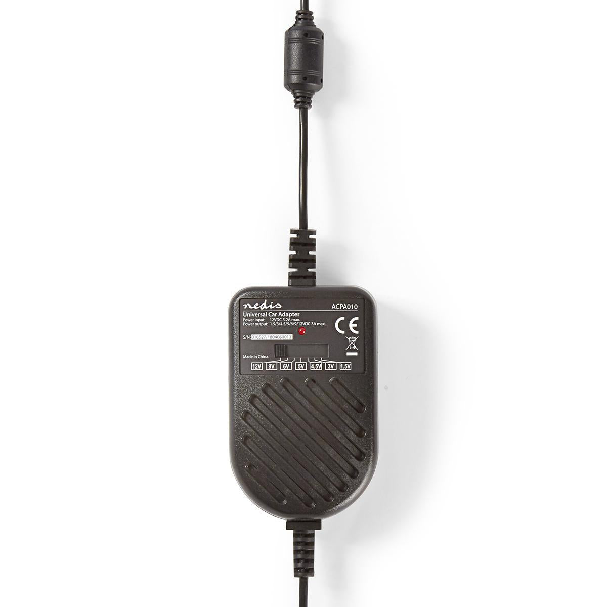 Universal power adapter | 36 W| 0 - 12 V DC | 1.20 m | 5.0 A| 7 plug(s) | Black
