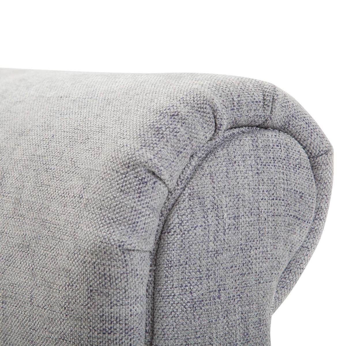 Upholstered Bench, Elegant Bench For Lounge And Hallway, Bed Bench With Rolled Sides, Linen Fabric, Light Grey