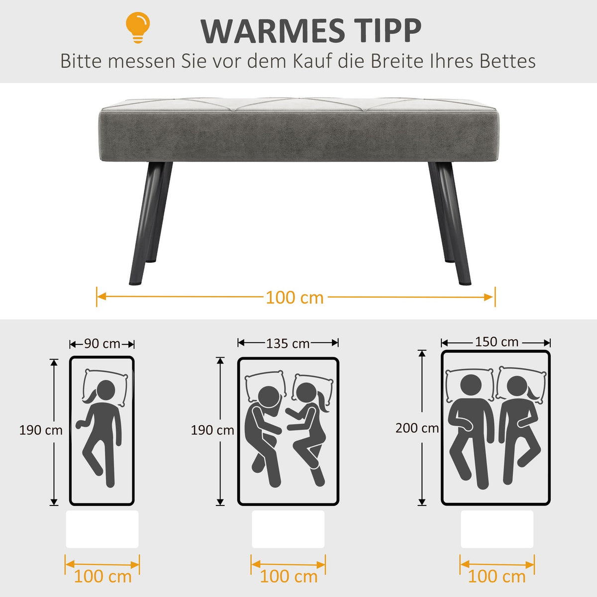 Upholstered Bench In Velvet Look, Bed Bench, Hallway Bench With X Pattern, Up To 120 Kg, For Bedroom, 100X36X45 Cm, Grey