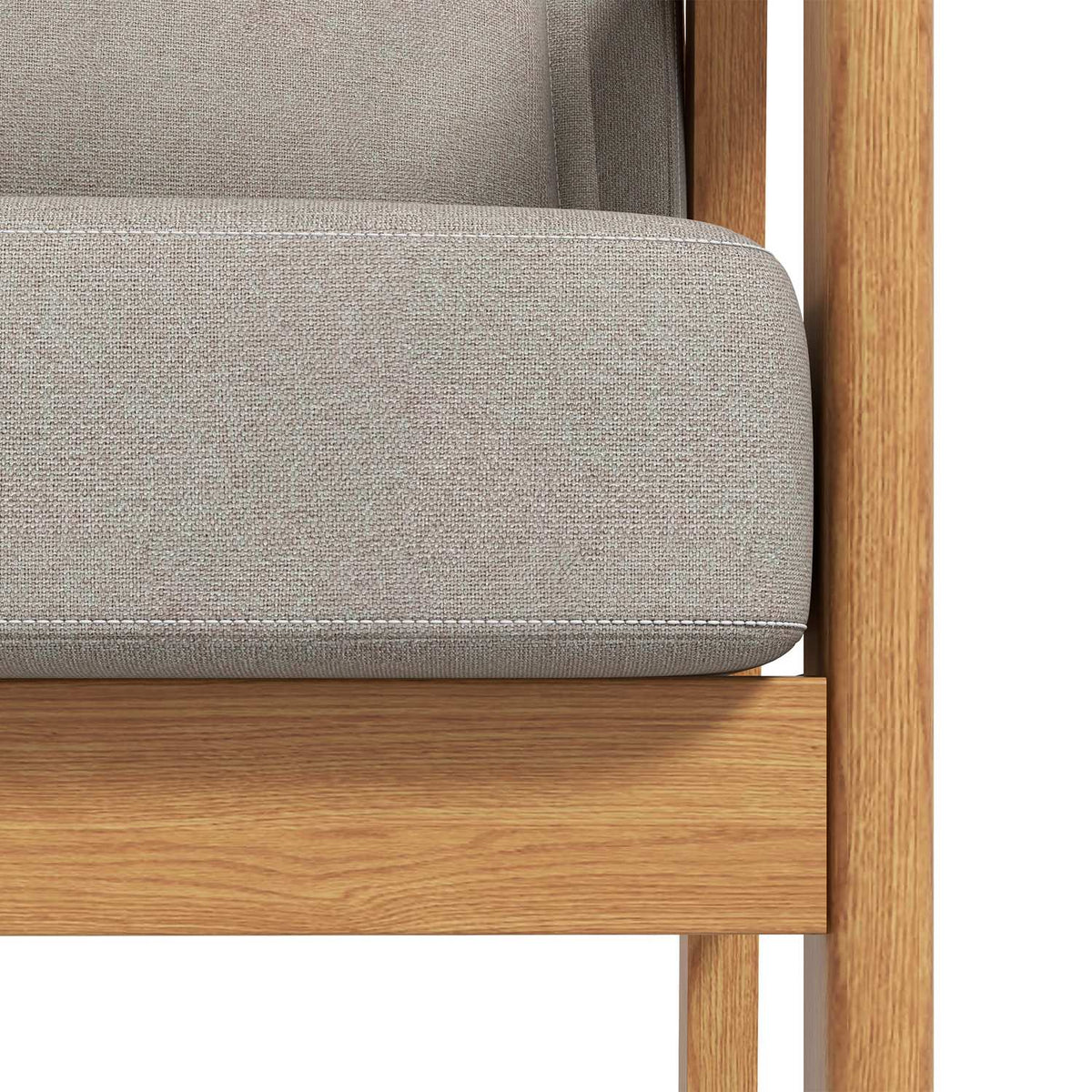 Upholstered Chair Comfortable Accent Chair With Armrests For Living Room, Bedroom, Wooden Legs, Gray, 70X72X76Cm