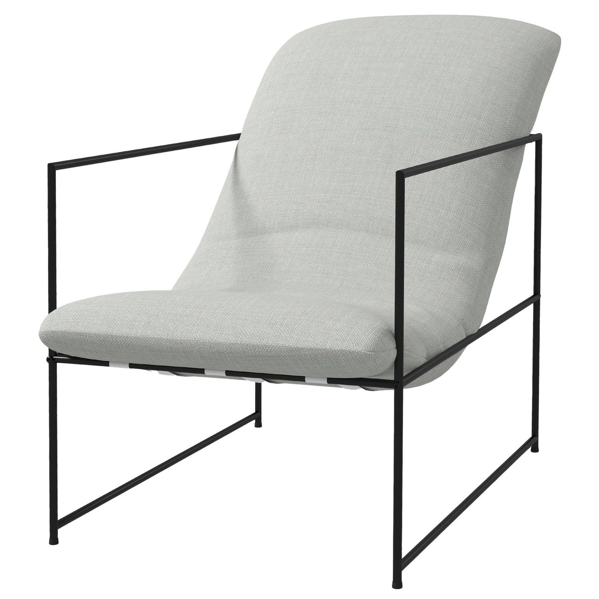 Upholstered Chair, Relaxation Chair And Lounge Chair With Armrests, Upholstered, Linen Look, Steel Frame, Beige