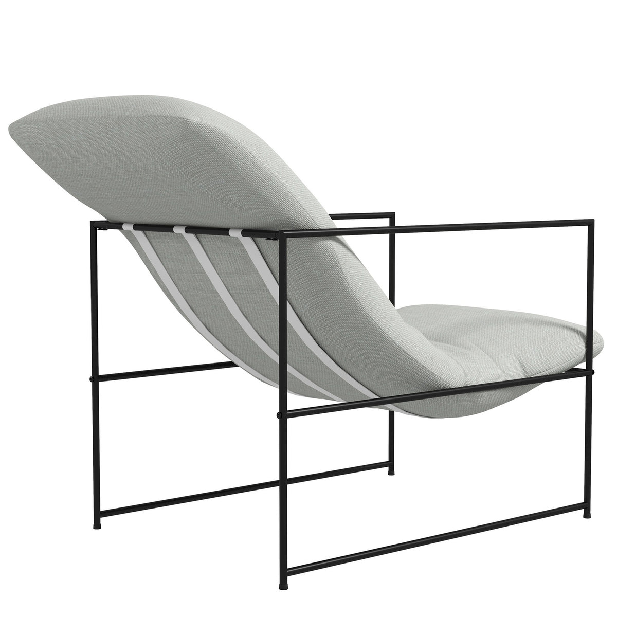 Upholstered Chair, Relaxation Chair And Lounge Chair With Armrests, Upholstered, Linen Look, Steel Frame, Beige