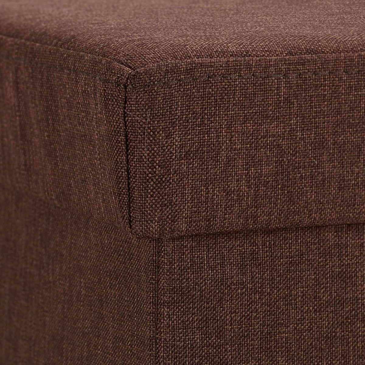 Upholstered stool with colorful stripes