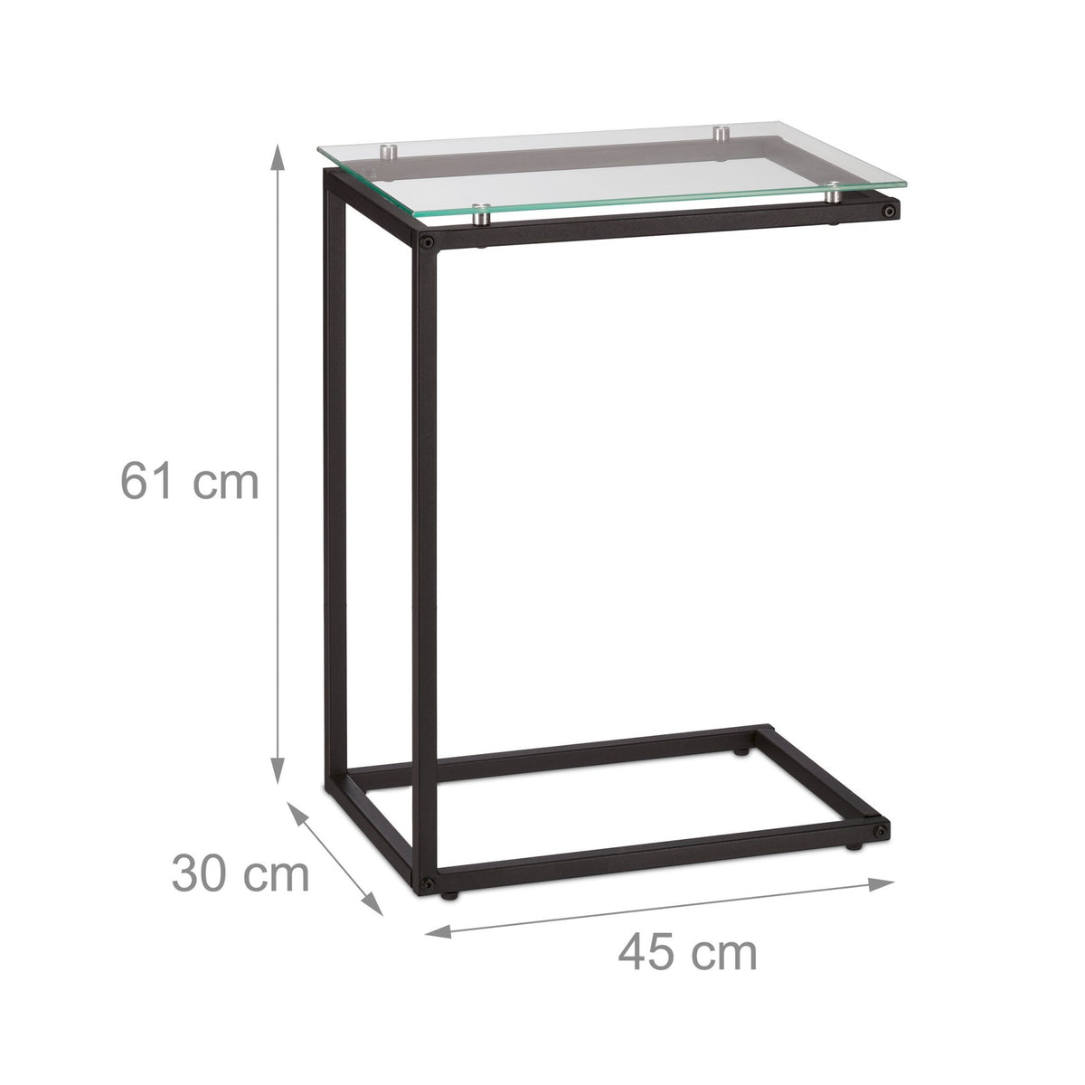U-shaped material mix side table