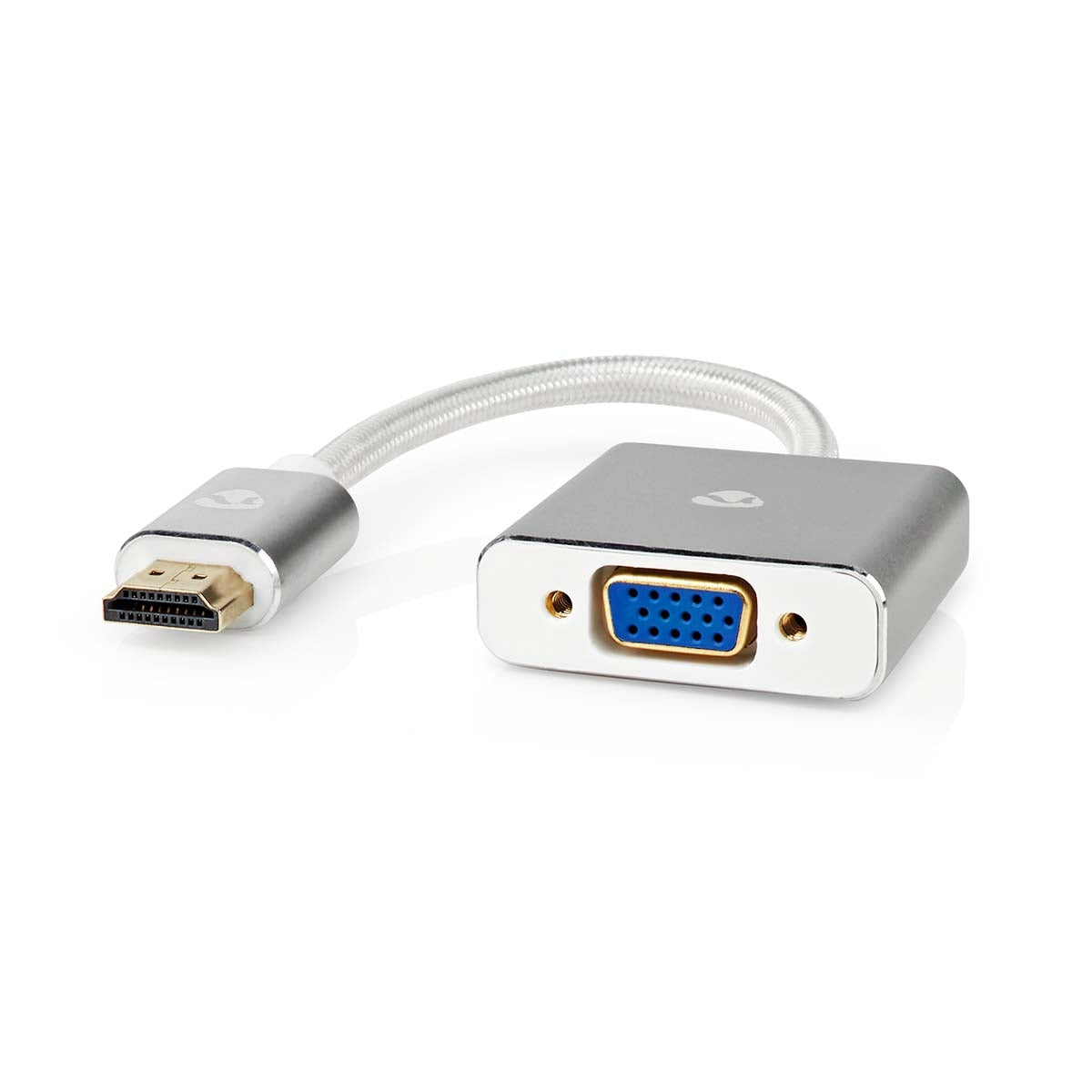 VGA adapter | HDMI™ Connector | VGA female 15p | Gold Plated | Straight | Aluminum | Silver | Carton with covered window