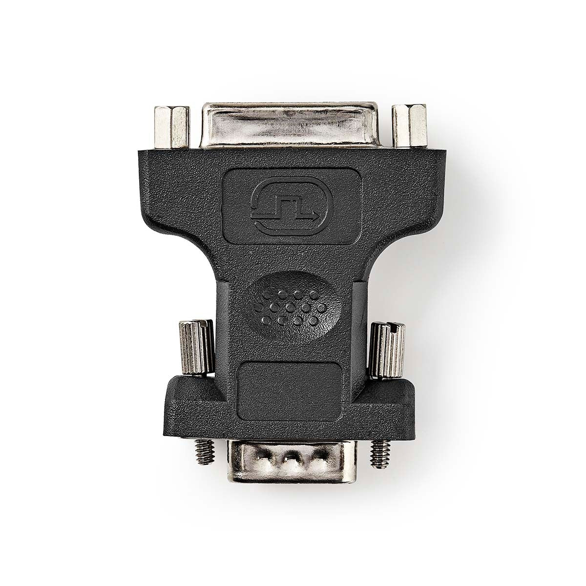 VGA adapter | VGA Male | DVI-I 24+5-Pin Female | Nickel plated | Straight | ABS / Metal | Black | Blisters