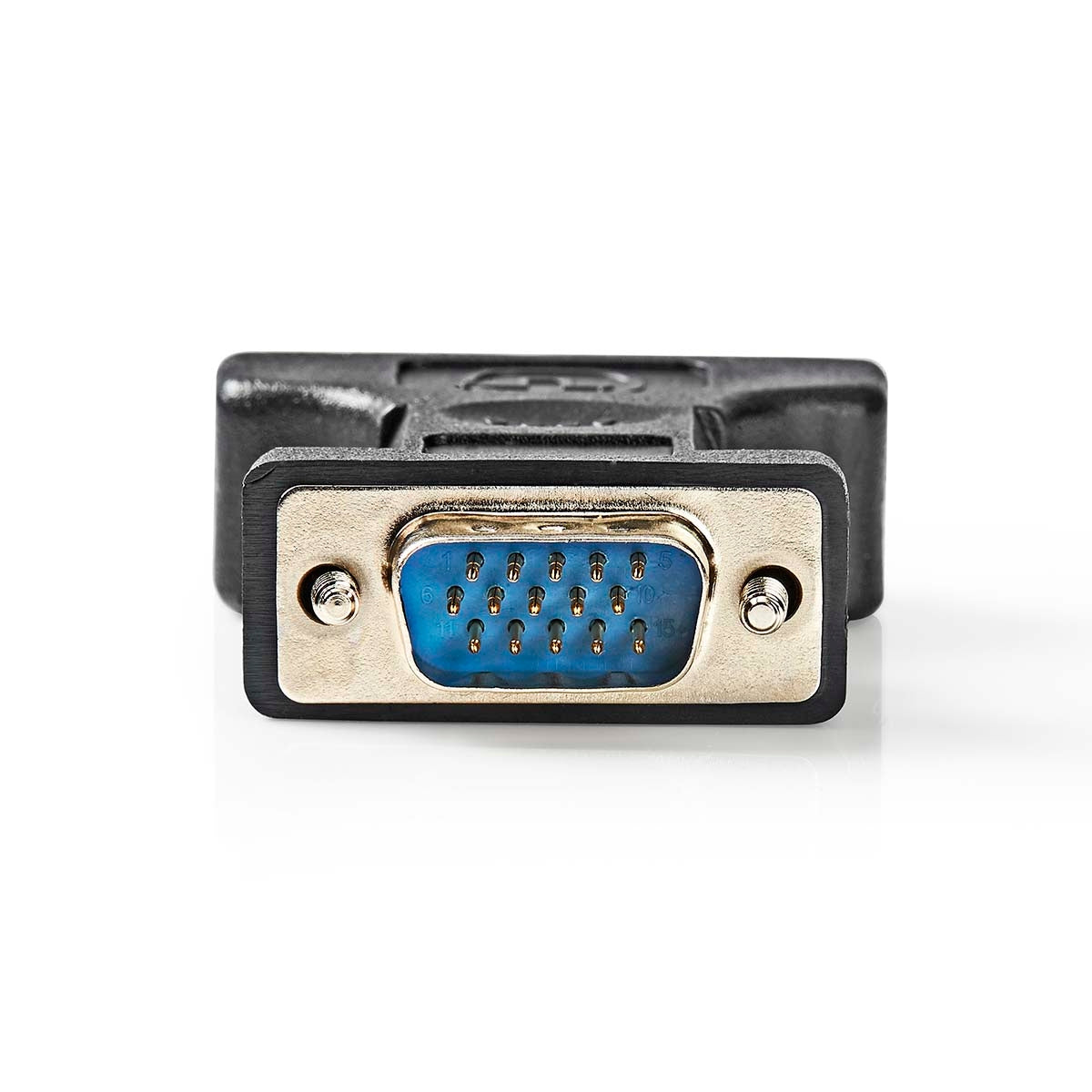 VGA adapter | VGA Male | DVI-I 24+5-Pin Female | Nickel plated | Straight | ABS / Metal | Black | Blisters