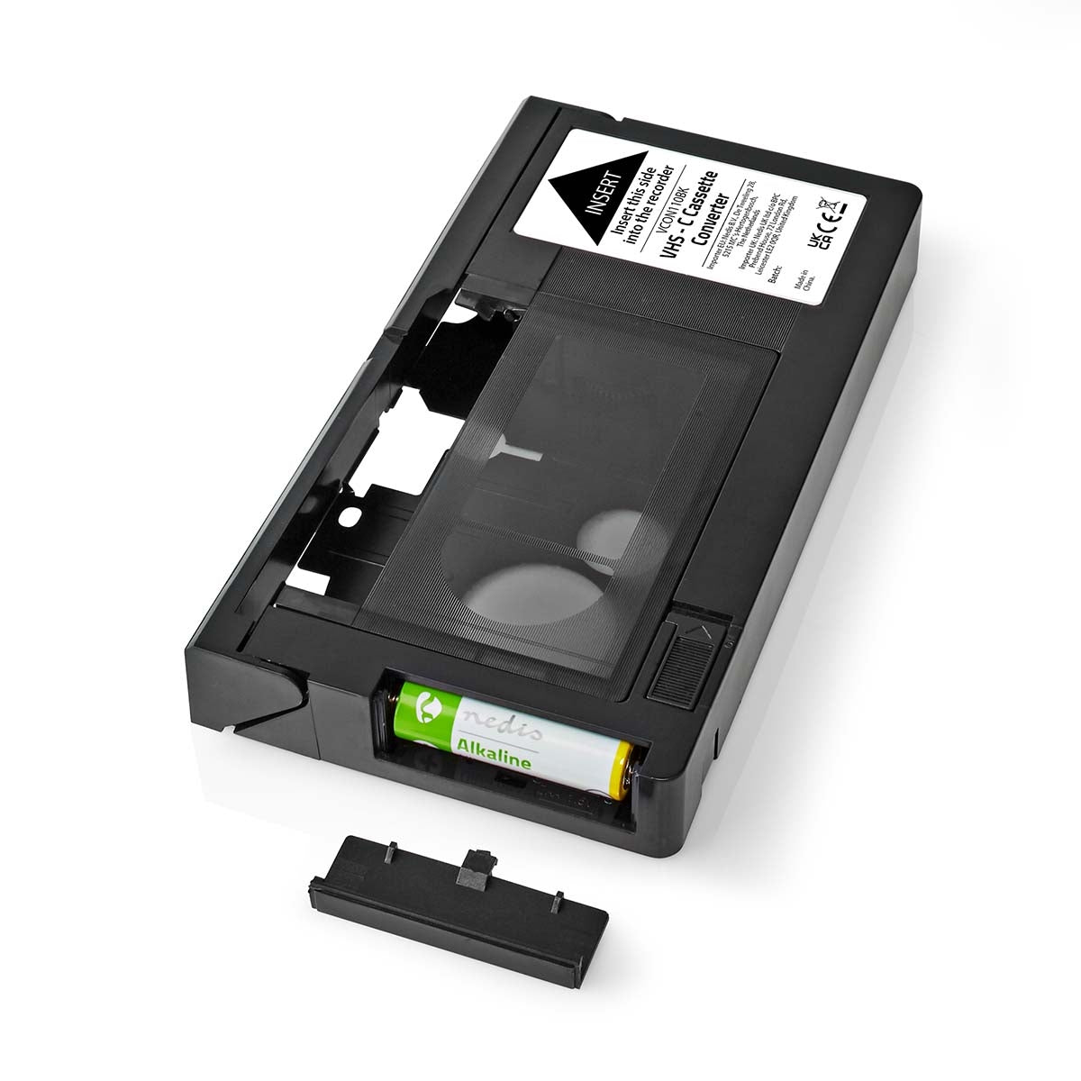 VHS Converter | Conversion: VHS-C to VHS | Plug and play | Black