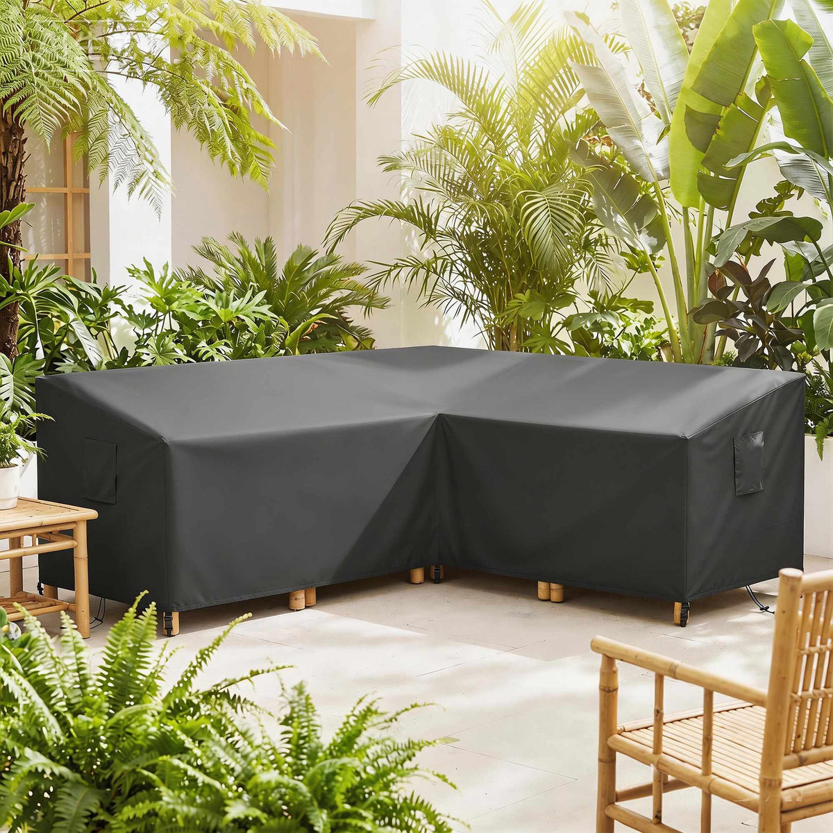 V-Shaped Waterproof Garden Furniture Cover, 420D Oxford, 216x216x78 cm