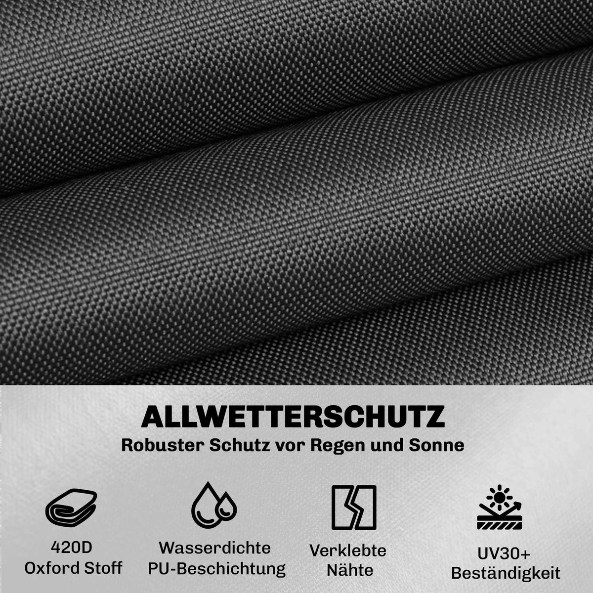 V-Shaped Waterproof Garden Furniture Cover, 420D Oxford, 216x216x78 cm