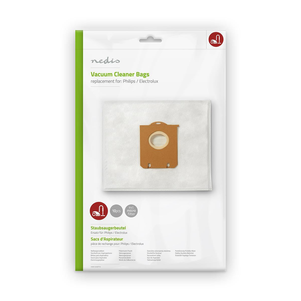 Vacuum bag | 10 pieces. | Synthetic | Best sold for: Philips / Electrolux | White