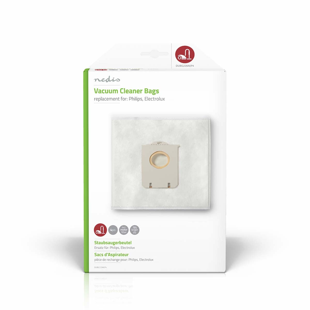 Vacuum bag | 4 pcs. | Synthetic | Best sold for: Philips / Electrolux | White