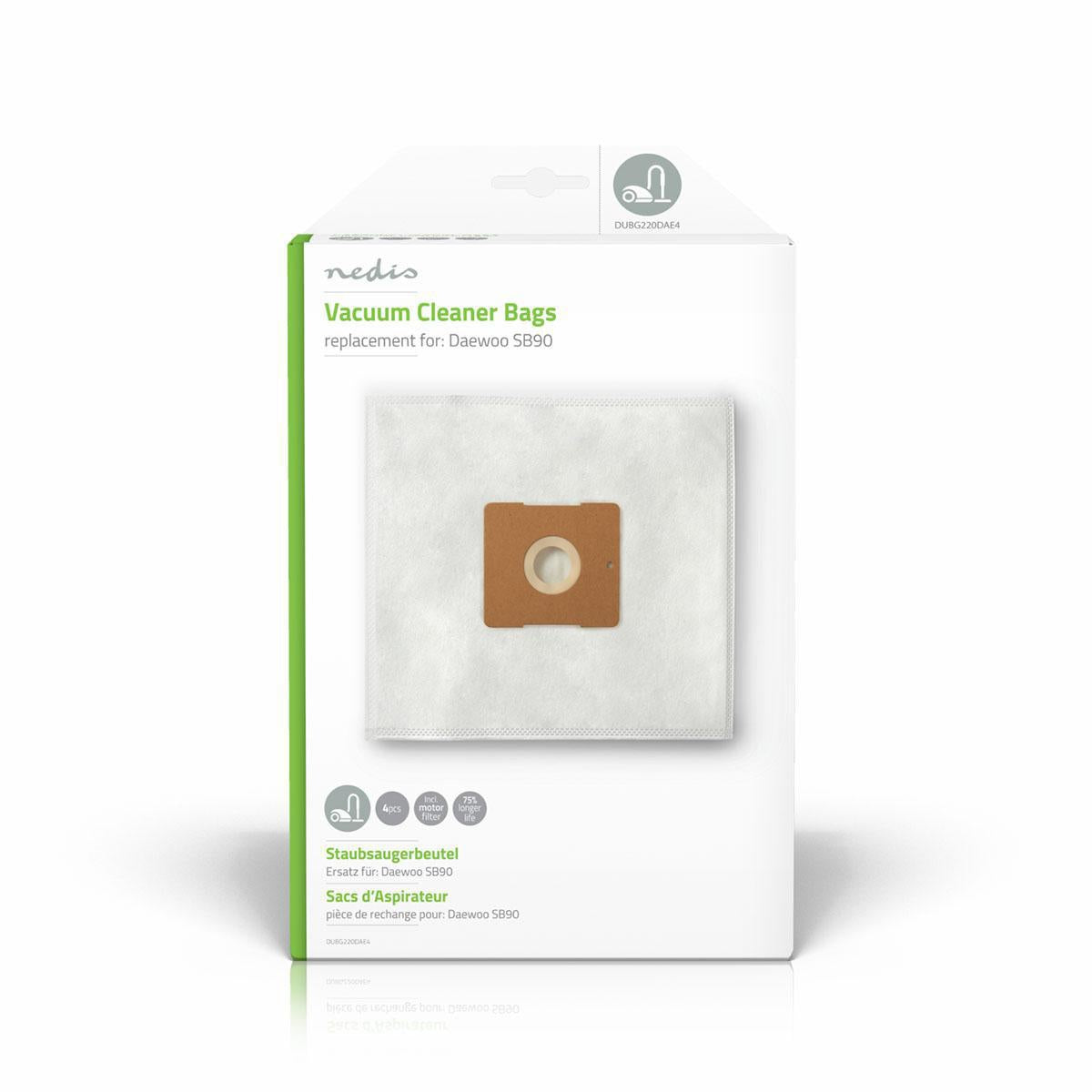 Vacuum bag | 4 pcs. | Synthetic | Most sold for: Daewoo SB90 | White