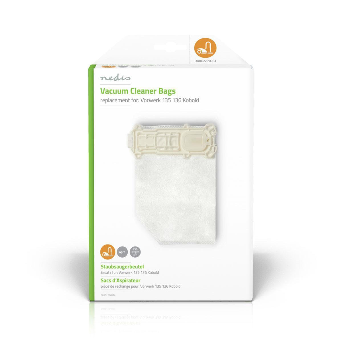 Vacuum bag | 4 pcs. | Synthetic | Most sold for: Vorwerk 135136 Kobold | White