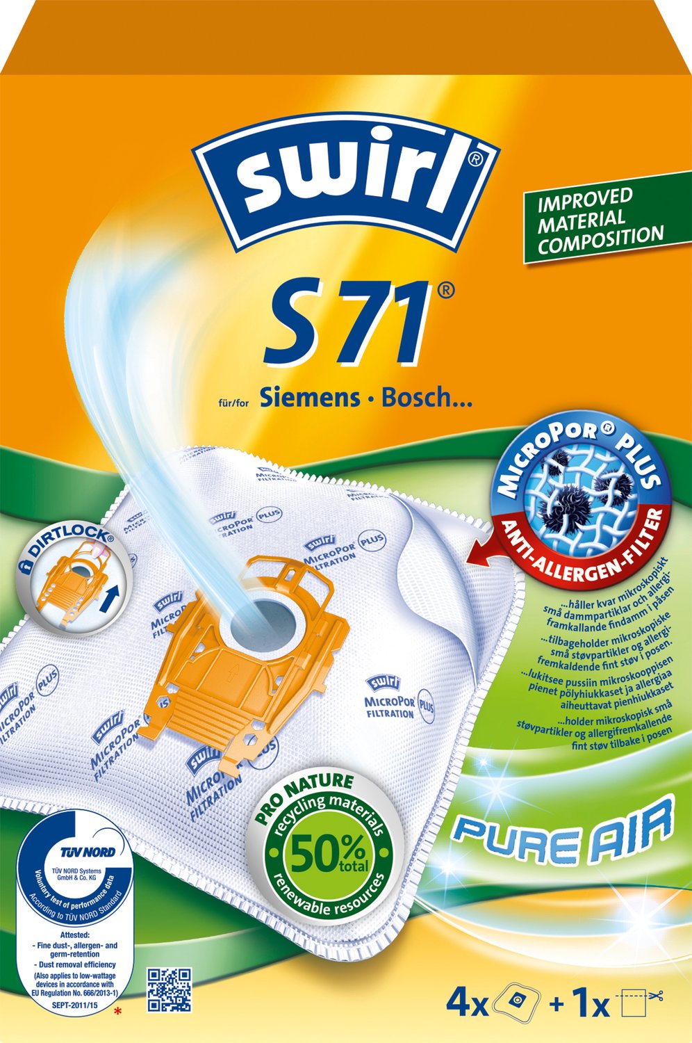 Vacuum cleaner bags S71 NOTE 3X4PCS 3PCS DFP