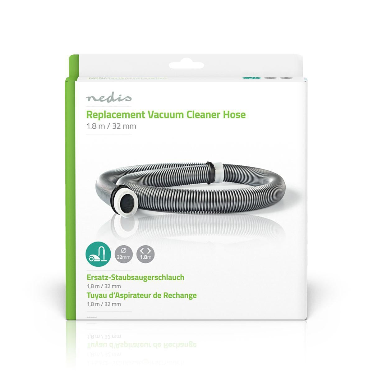 Vacuum cleaner hose | 32mm | 1.80 m | Plastic | Gray