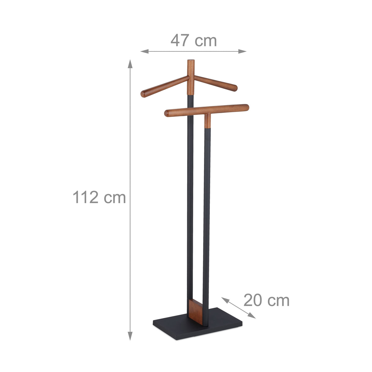 Valet Stand for Clothes – Steel & Beech Wood
