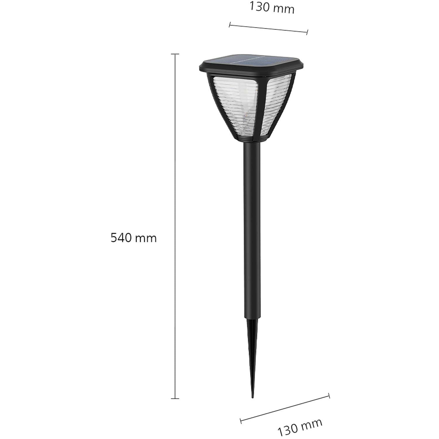 Vapora Garden lamp Solar LED 200lm Black