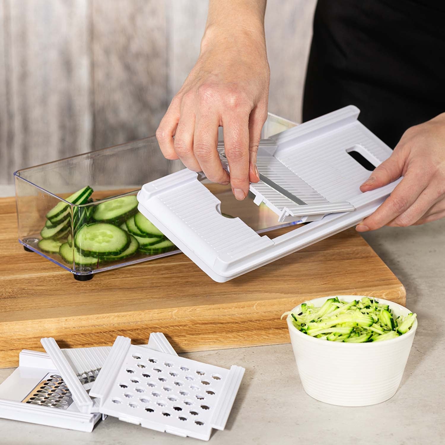 Vegetable Chopper – Manual, Easy-Clean, Multi-Blade
