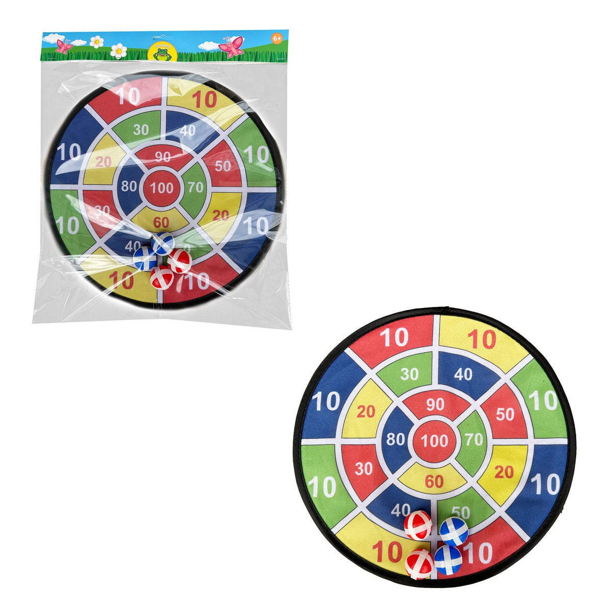 Velcro Target Ball Game Set, 36cm Board, 4 Balls