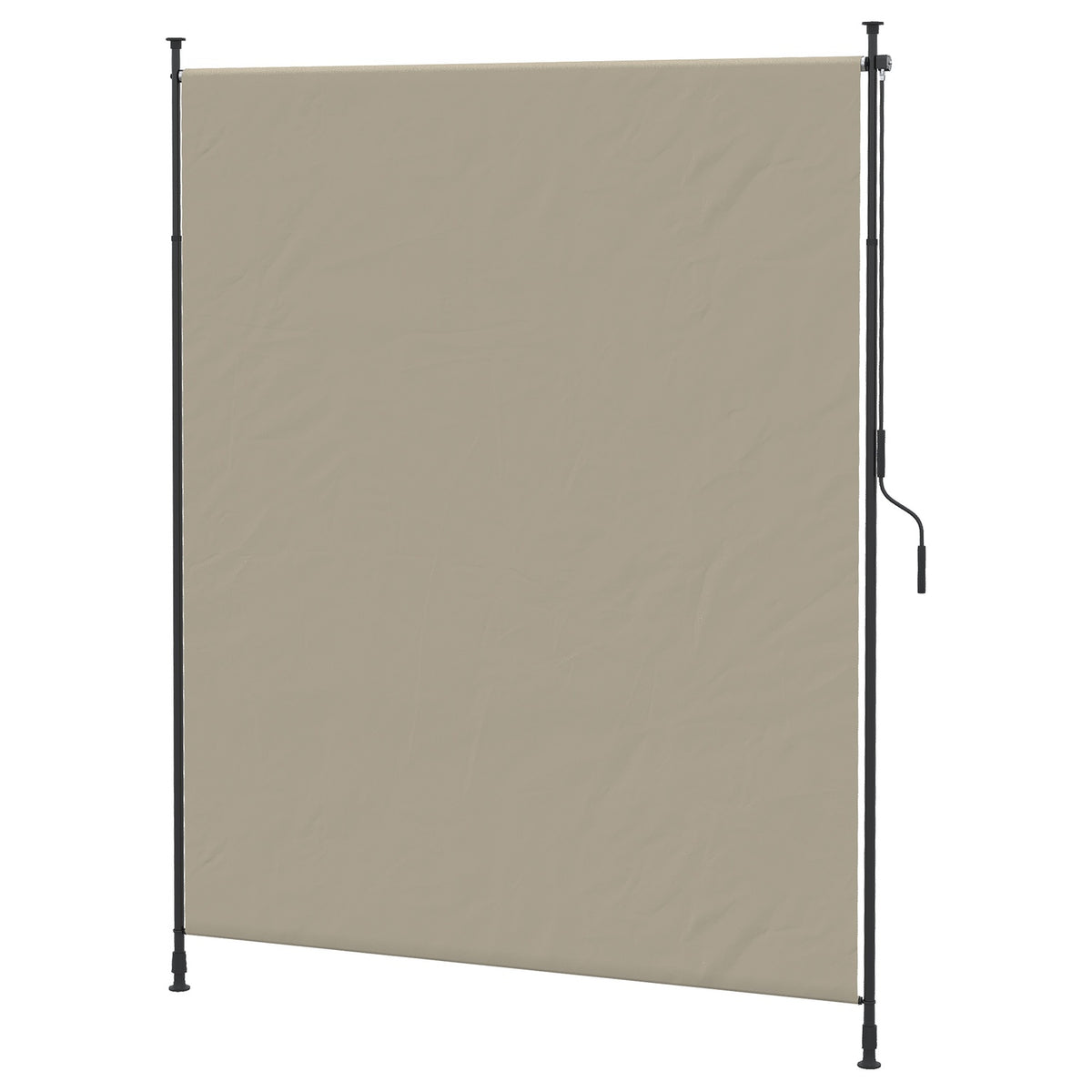 Vertical Awning, 200 X 292 Cm Vertical Awning, Retractable Sun Protection, Adjustable Side Awning, Wind Protection, Aluminum, Sand