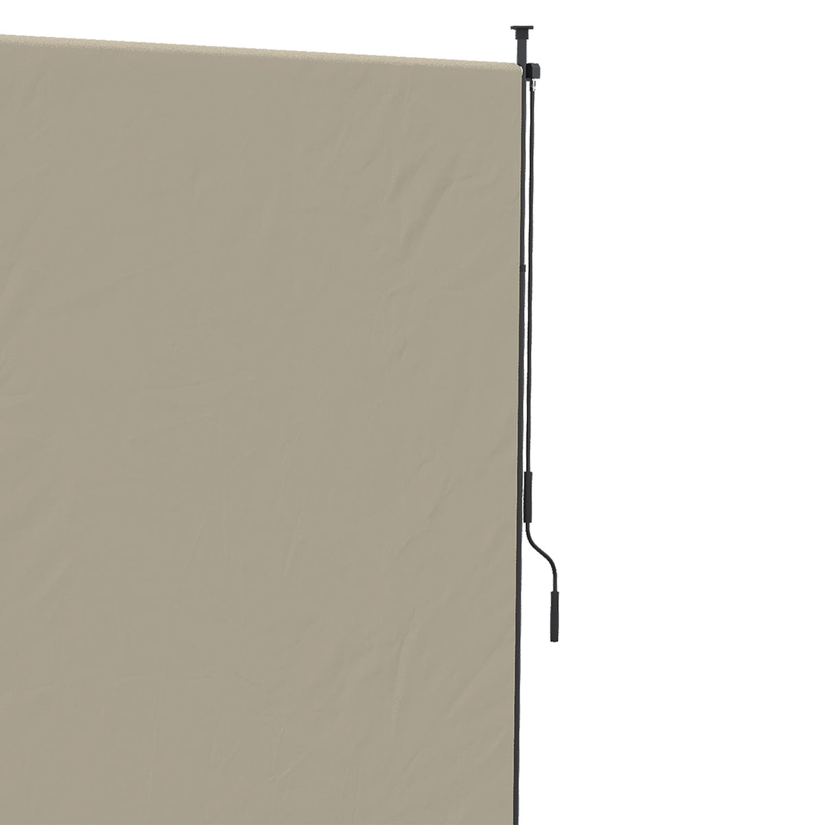 Vertical Awning, 200 X 292 Cm Vertical Awning, Retractable Sun Protection, Adjustable Side Awning, Wind Protection, Aluminum, Sand