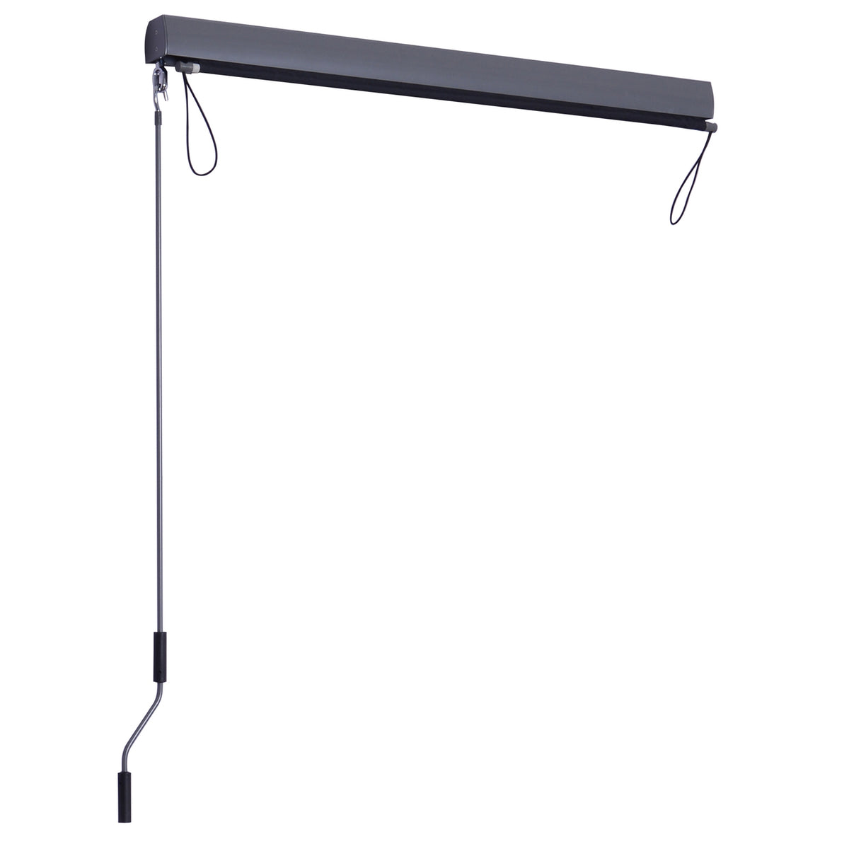 Vertical Awning, Balcony Awning With Hand Crank, Wind Protection, Side Blind, Polyester + Aluminum, 120X200Cm