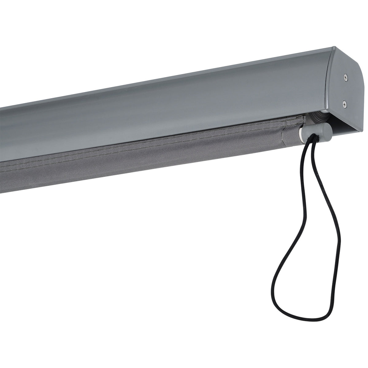 Vertical Awning Balcony Awning With Hand Crank, Wind Protection Side Blind, Polyester + Aluminum, Gray, 140X200Cm