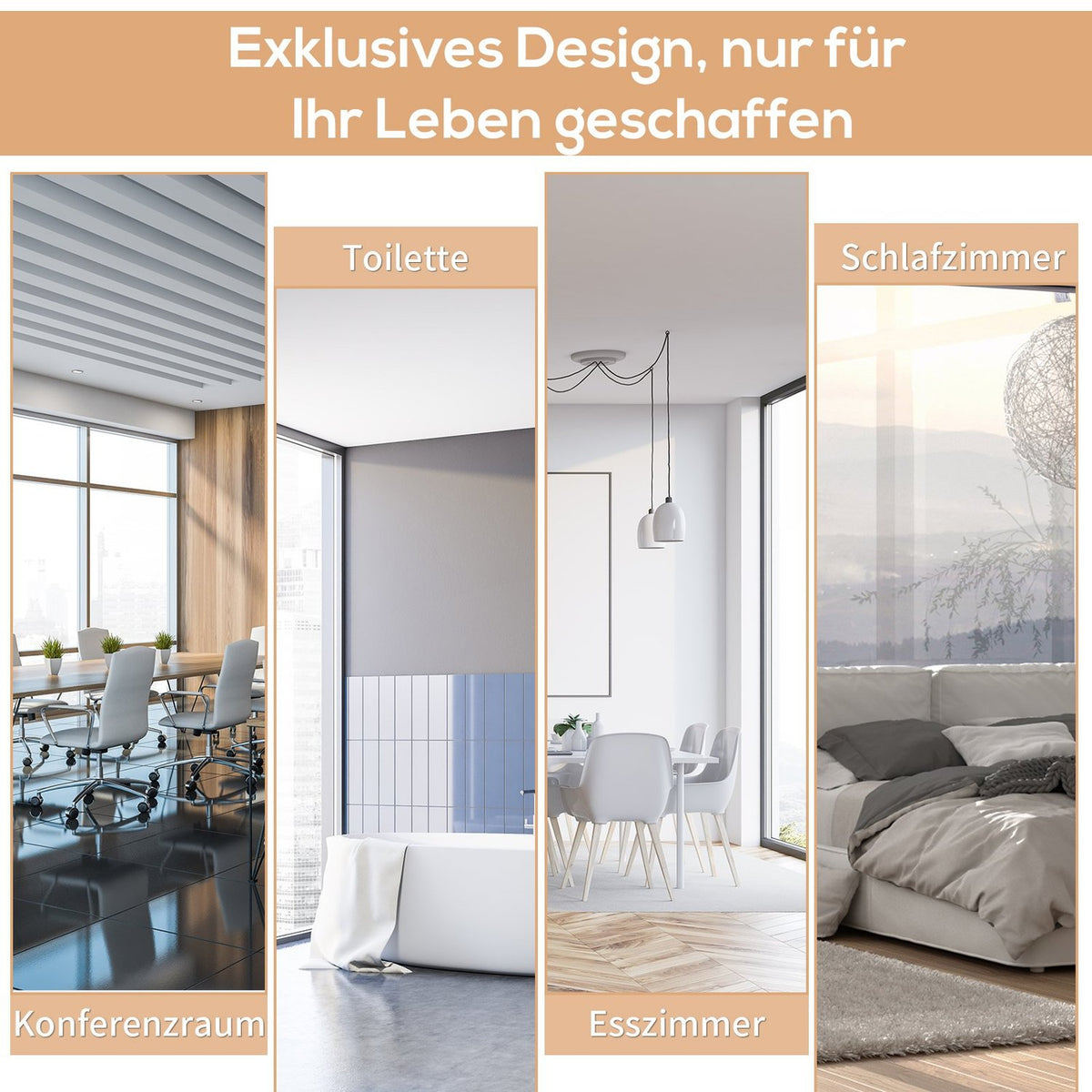 Vertical Awning Balcony Wind Protection And Privacy Screen, Hand Crank, Polyester + Aluminum, 160X250Cm