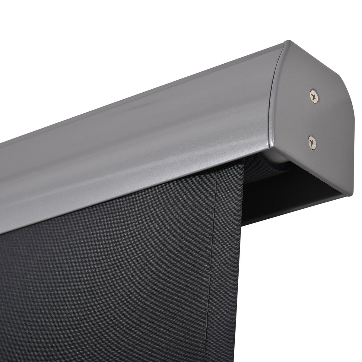 Vertical Awning Balcony Wind Protection And Privacy Screen, Hand Crank, Polyester + Aluminum, 160X250Cm