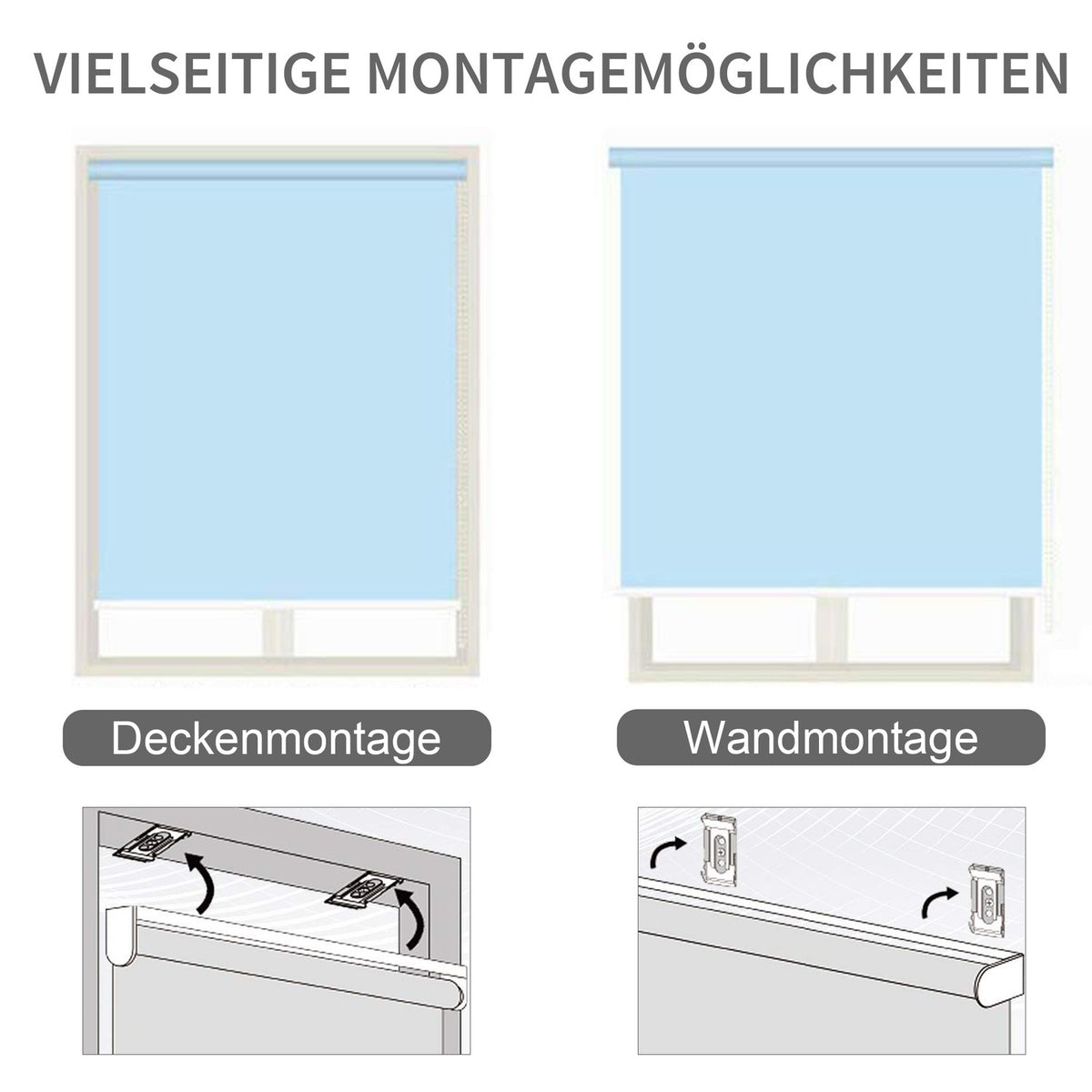Vertical Awning Balcony Wind Protection And Privacy Screen, Hand Crank, Polyester + Aluminum, Cream White, 100X140Cm