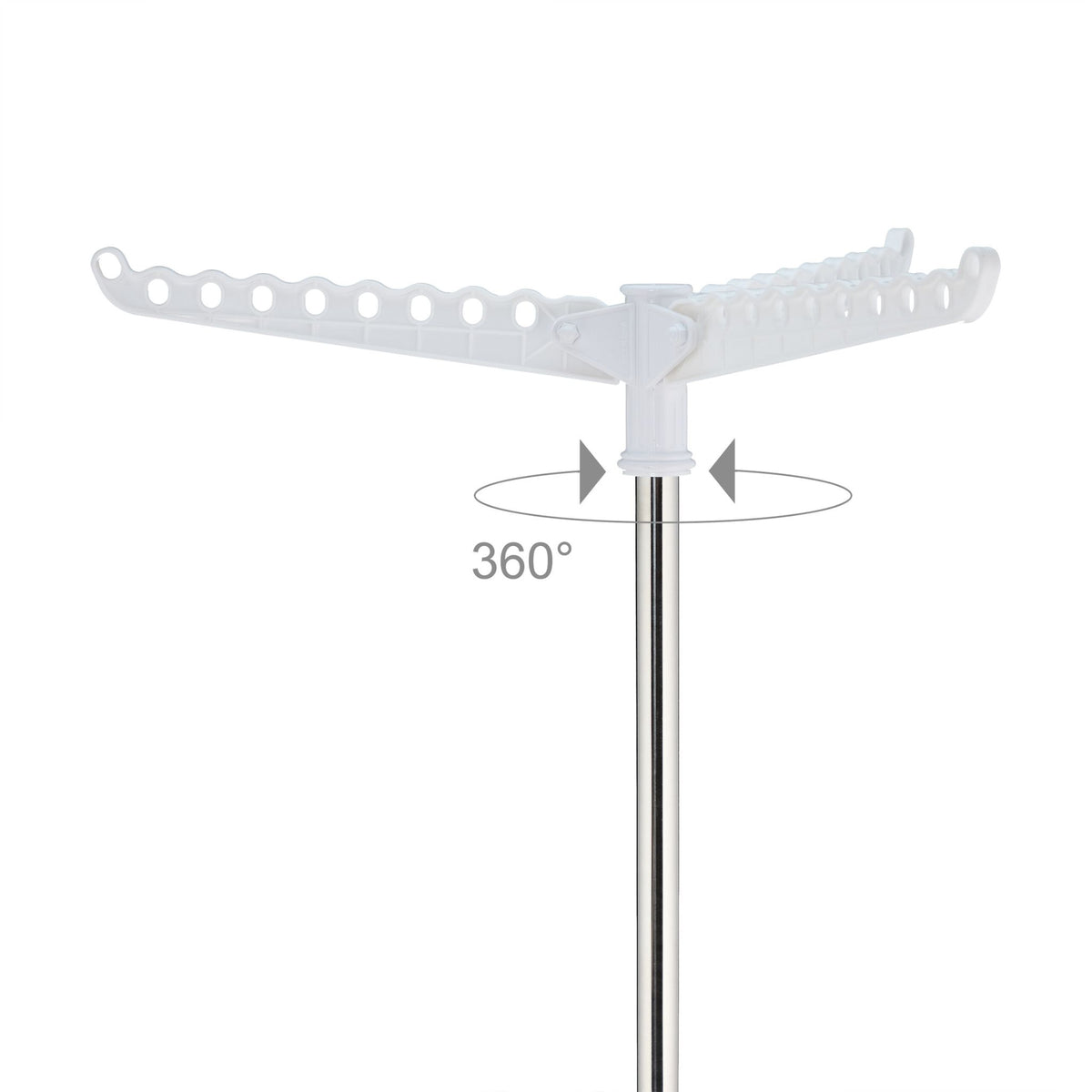 Vertical Clothes Airer, 3 Rotatable Arms, Space-Saving