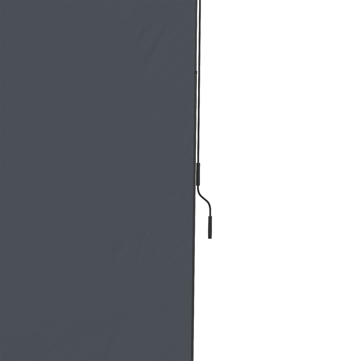 Vertical awning 200 x 292 cm, vertically retractable with adjustable sun protection made of gray aluminum for terraces and balconies
