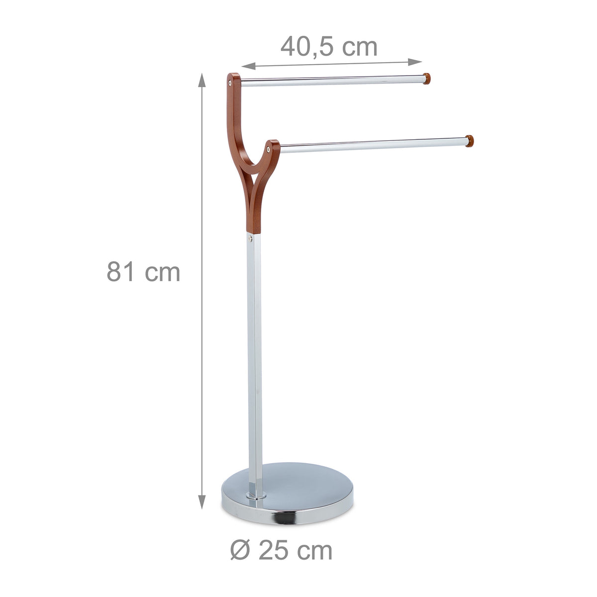 Vertical towel rail