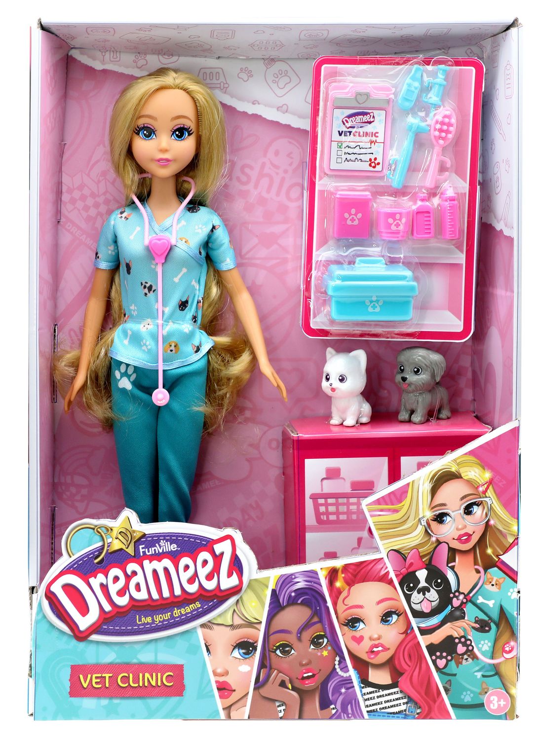 Vet Doll Playset with Pets and Doctor Supplies