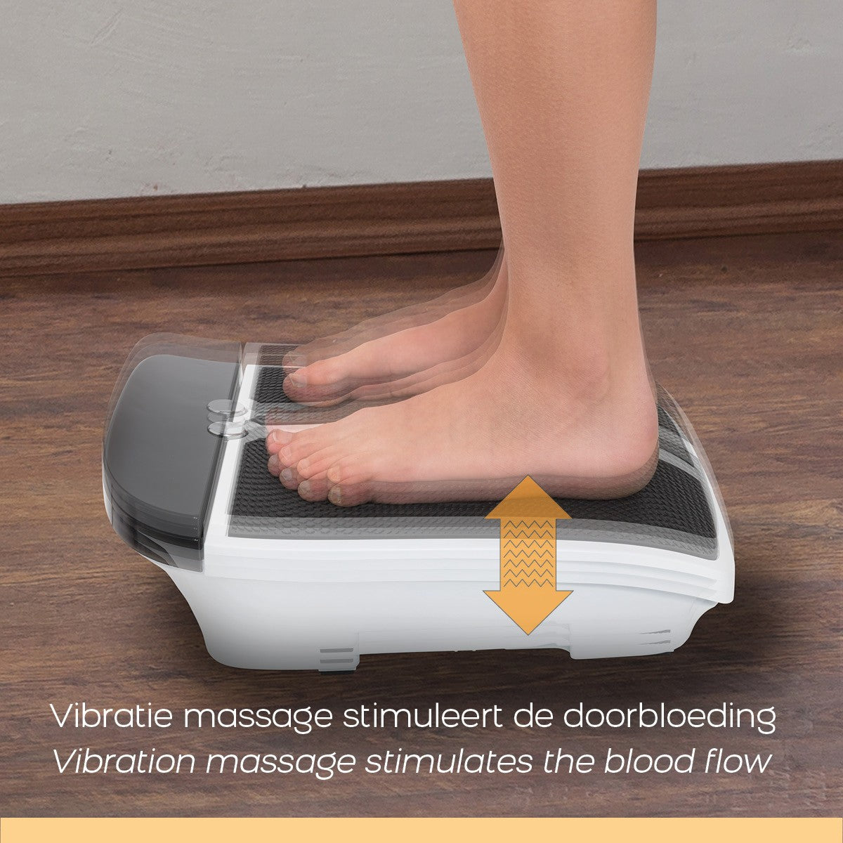Vibration Leg Trainer with Acupressure Massage - Black