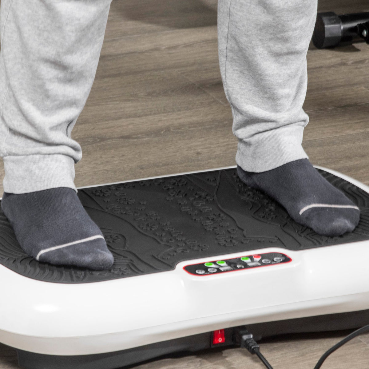 Vibration Plate Fitness Device With 2 Fitness Bands, 99 Vibration Levels, Up To 120 Kg, For Full Body Training, 200W