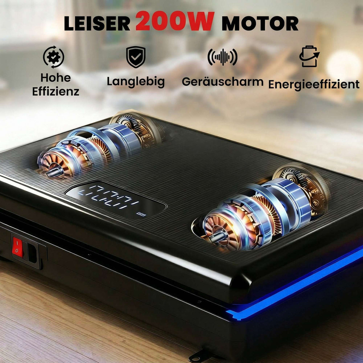 Vibration Plate with 120 Levels, Resistance Bands, LED Display