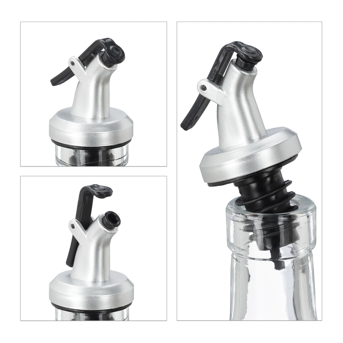 Vinegar and oil dispenser on the shelf
