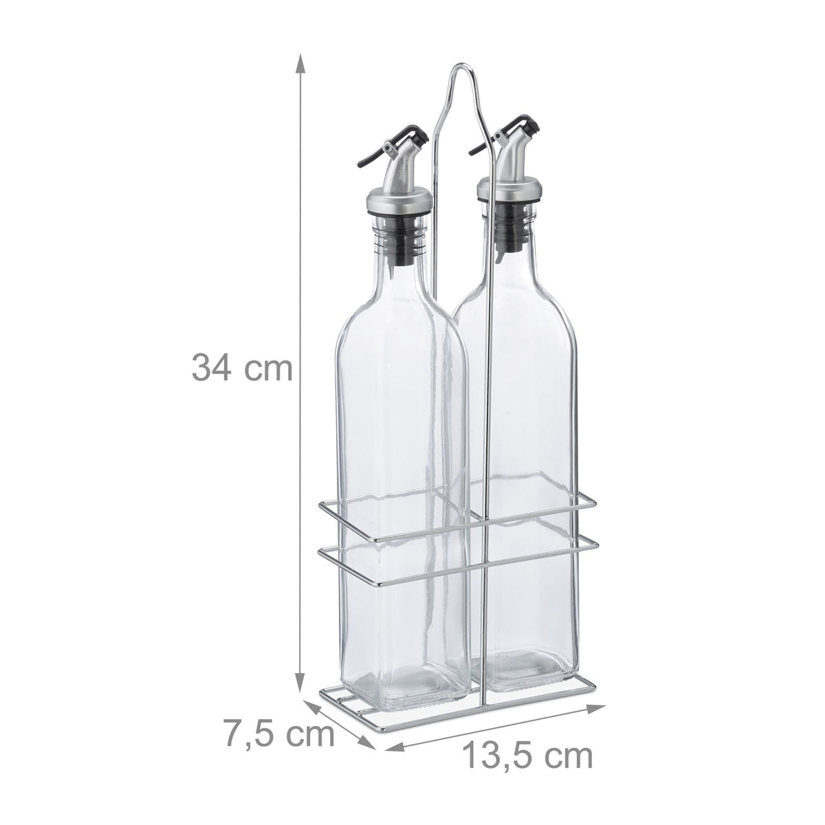 Vinegar and oil dispenser on the shelf