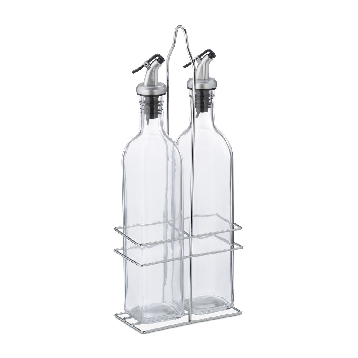 Vinegar and oil dispenser on the shelf
