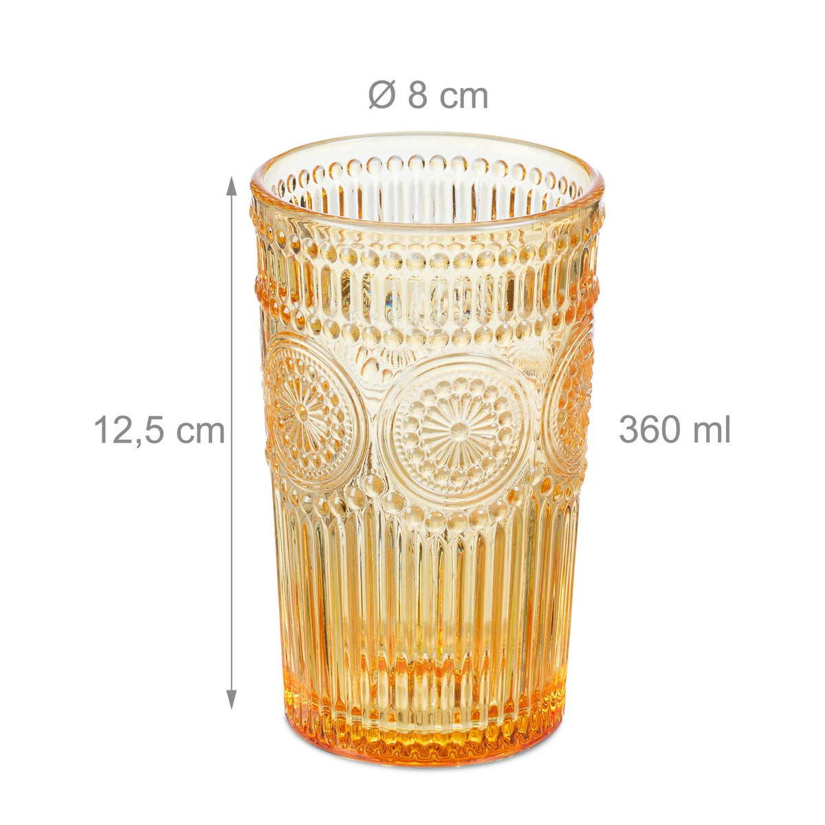 Vintage Glass Tumblers, Set of 4 – Elegant Design