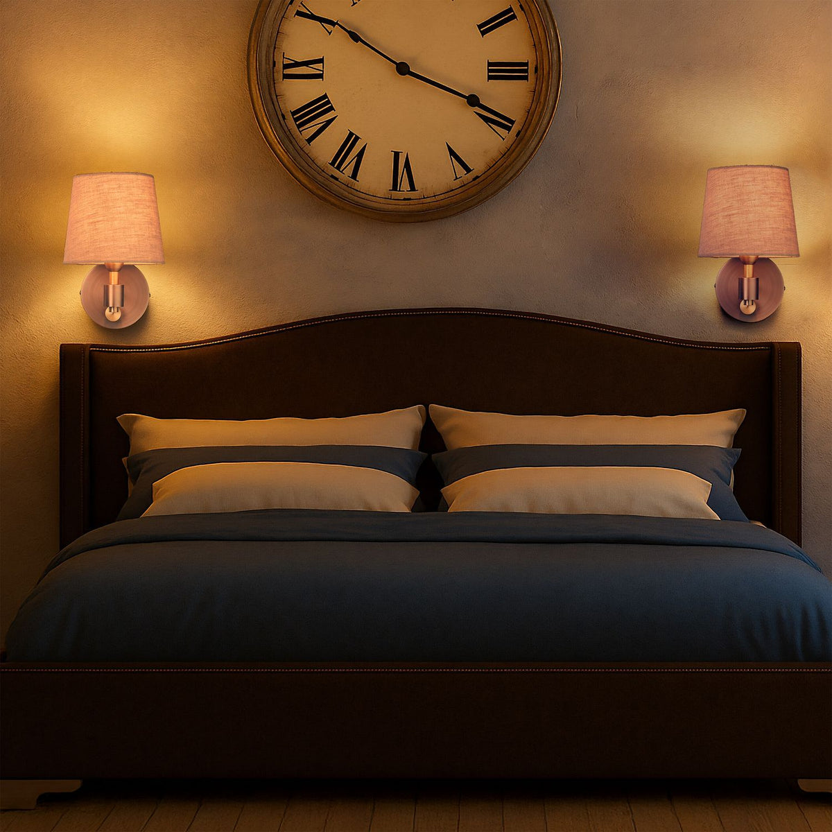 Vintage Wall Lamps, 2-Pack, Dimmable, Adjustable Brightness