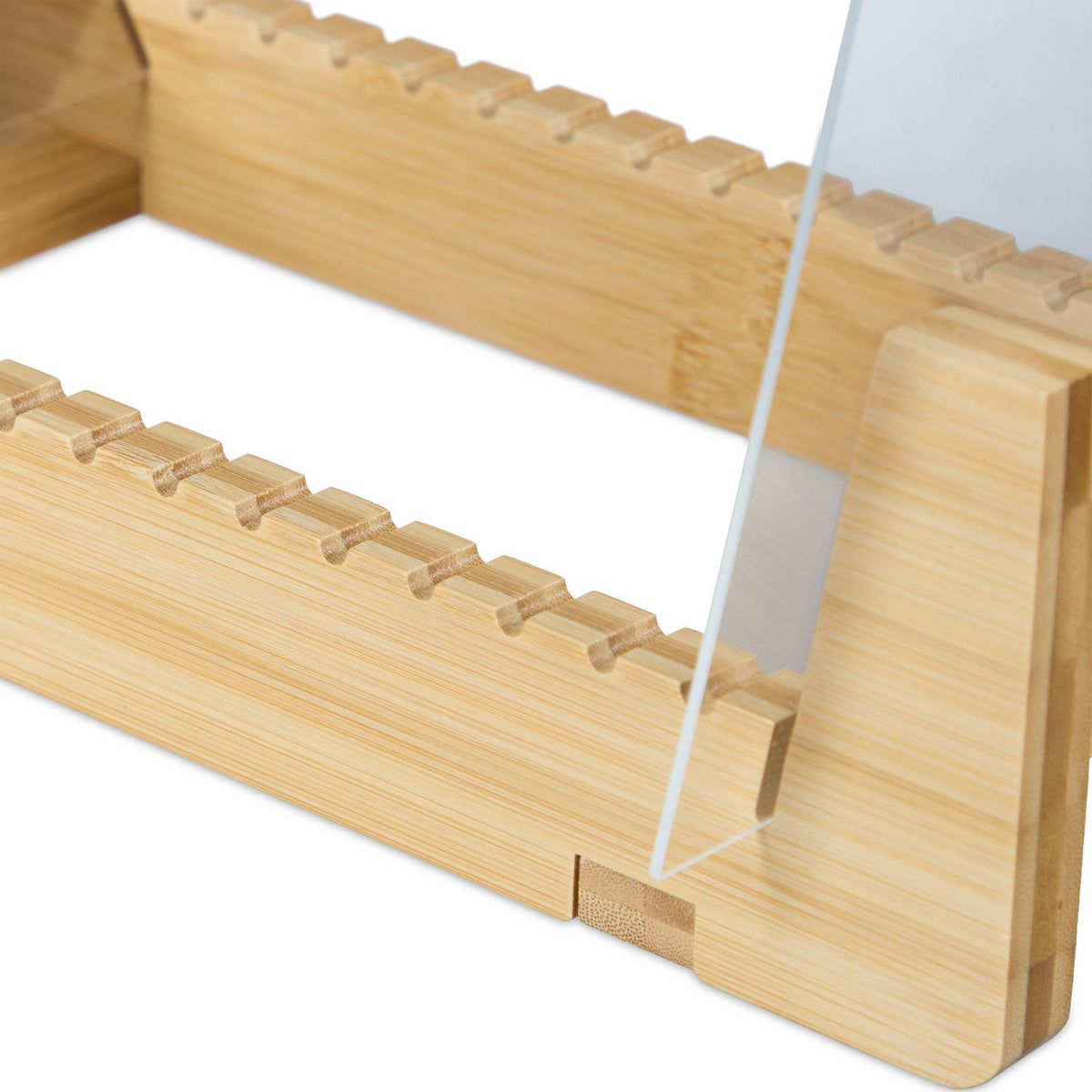 Vinyl Record Holder, Bamboo Stand for 50 LPs