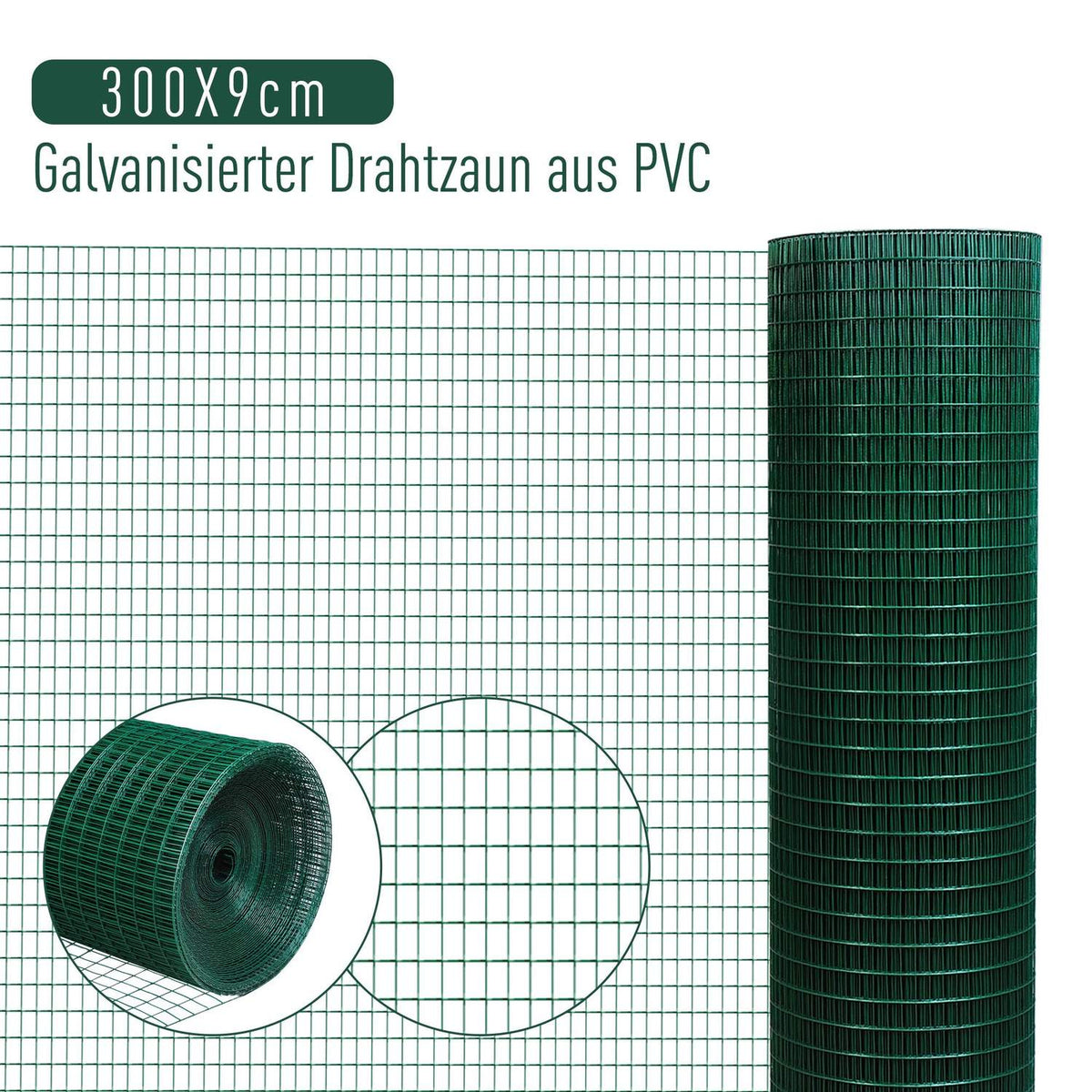 Vole Screen Aviary Wire & Mesh, Flexible, Pvc, Dark Green, 0.9X30 M, Protective Screen
