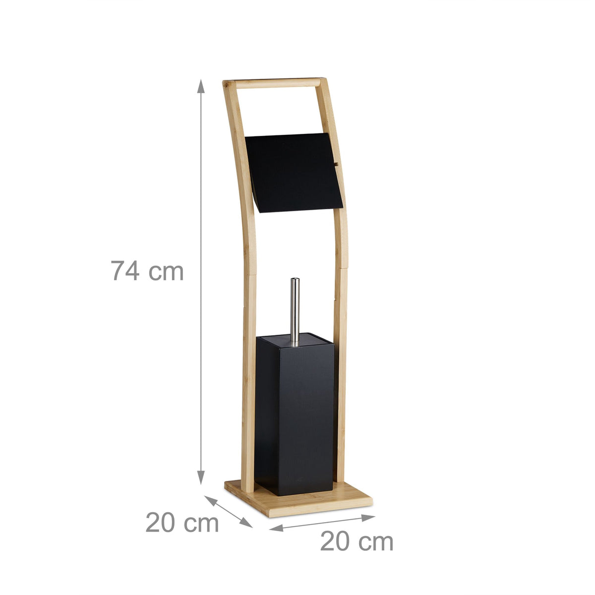 WC chair in bamboo black
