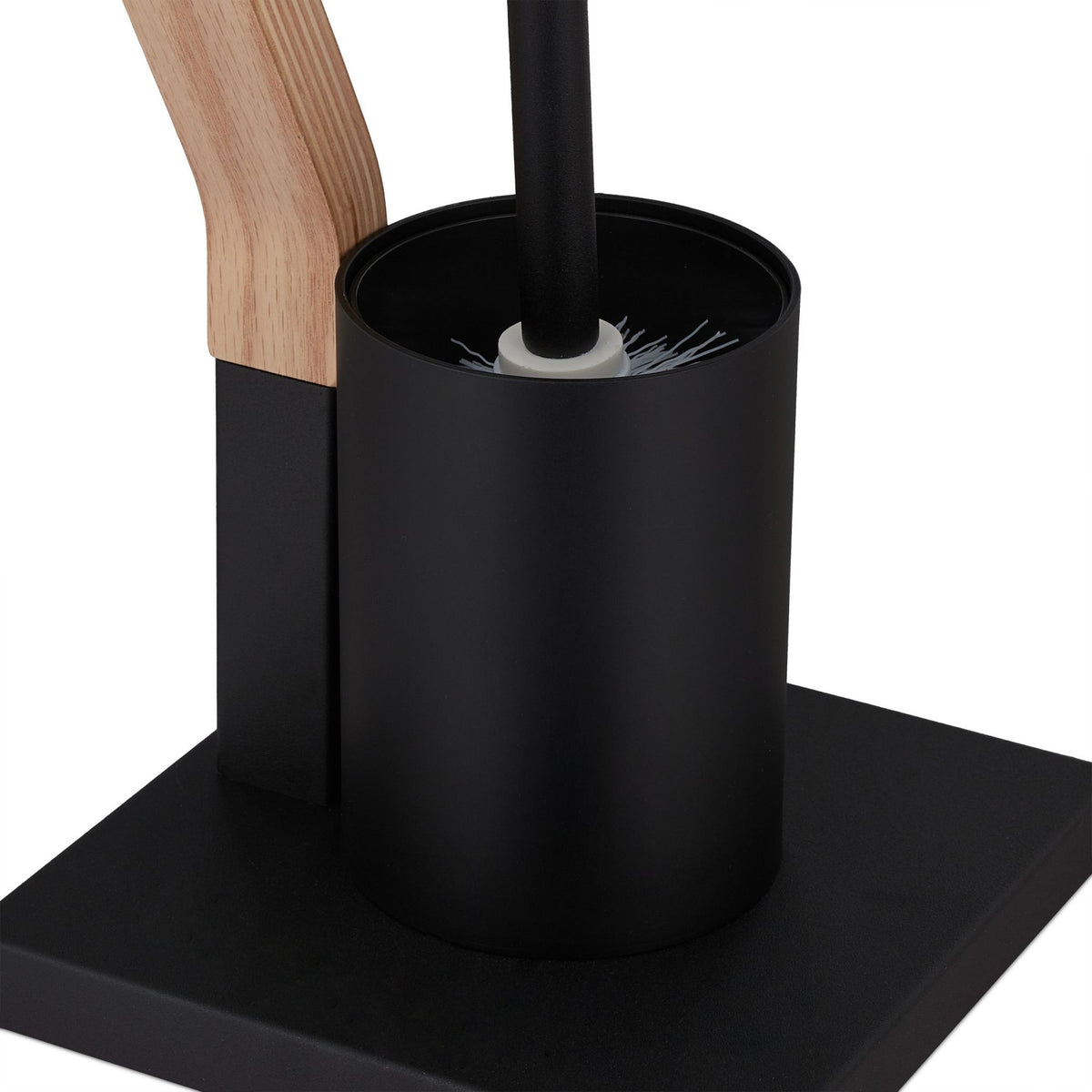 WC chair steel &amp; wooden look