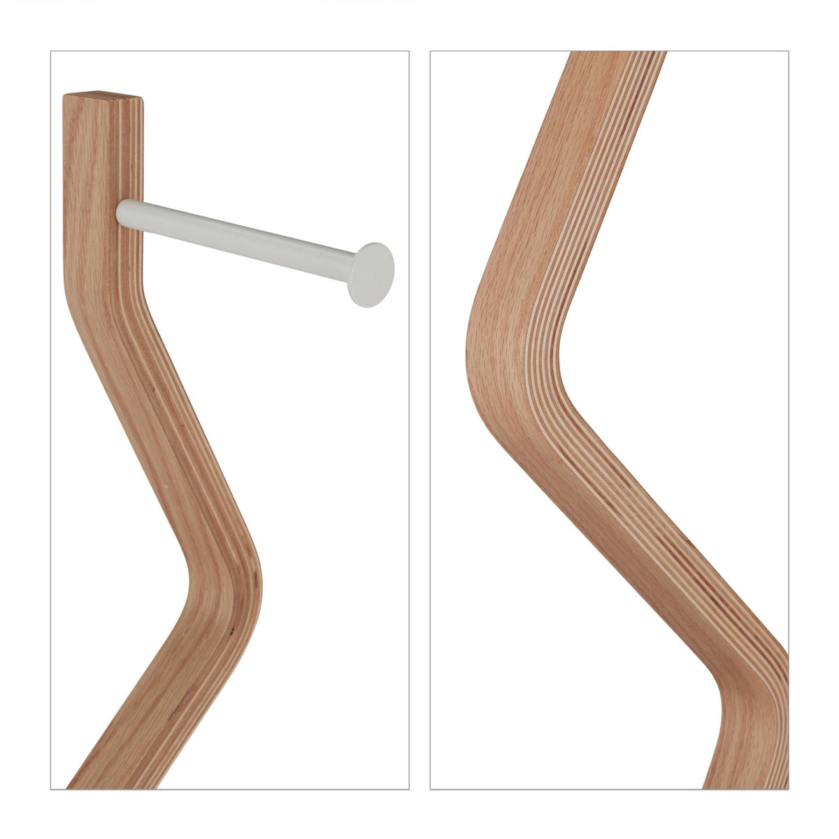 WC chair steel & wood look