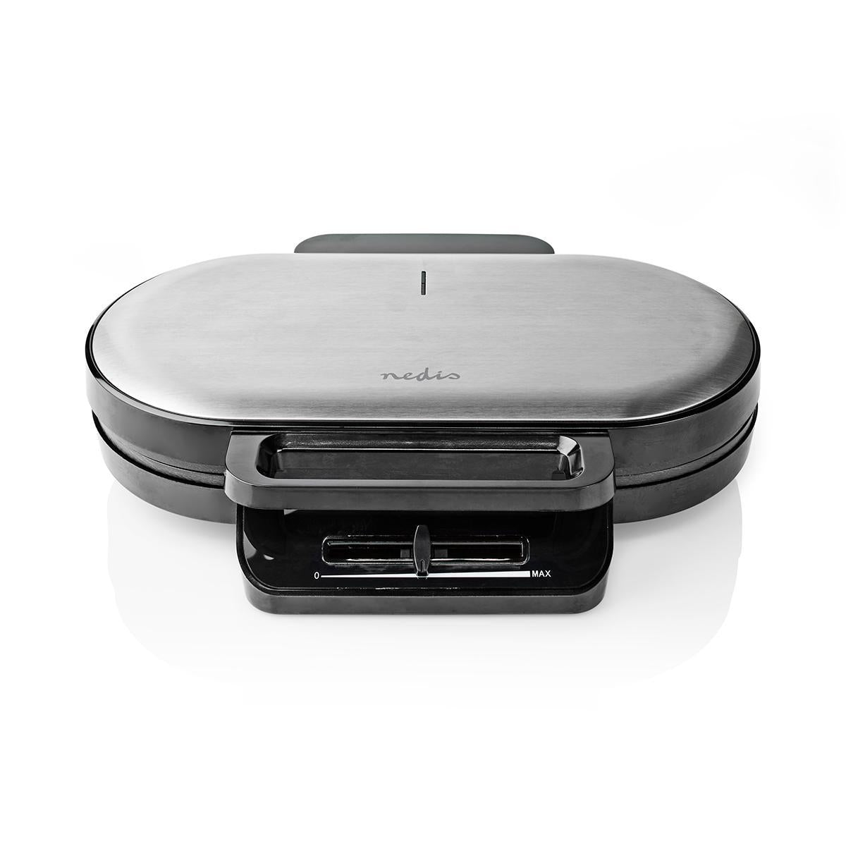 Waffle Iron | 2 x 5 Heart shaped waffles | 12 cm | 1200 W | Automatic temperature control | Metal / Plastic