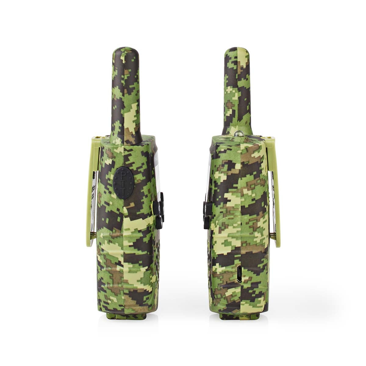 Walkie Talkie Set | 2 handsets | Up to 8 km | Frequency channels: 8 | PTT / VOX | Up to 2.5 hours | Headphone jack | 2 Headset | Suitcase included | Green